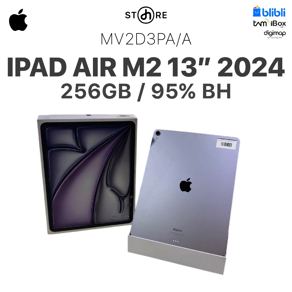 Second , iPad Air M2 Gen 6th ,  2024 ,  Wifi Only , 13" , 256GB , Space Grey , MV2D3PA/A