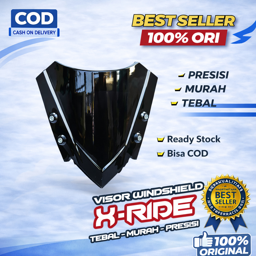 WINSHIELD VISOR BEAT STREET PLUS BRACKET - VISOR XRIDE - SC