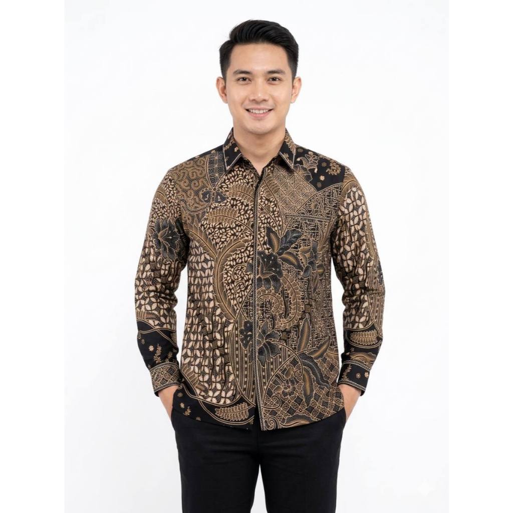 PATIMURA Batik Smock Semi Jas - Baju Batik Pria - Kemeja Batik Pria  - Kemeja Batik Lengan Panjang