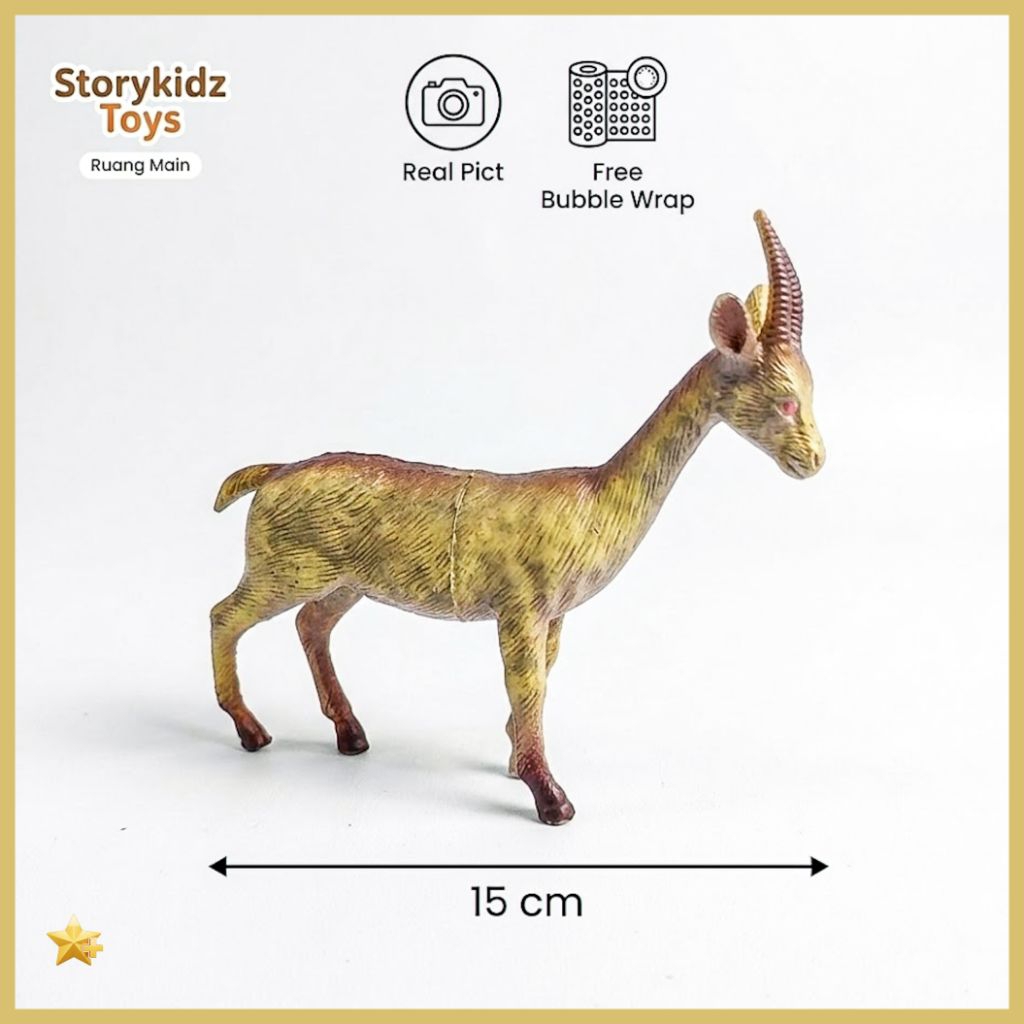 Mainan Hewan Miniatur Rusa Gazelle Ibex Wild Animal Figure Diorama Maket Hewan Liar