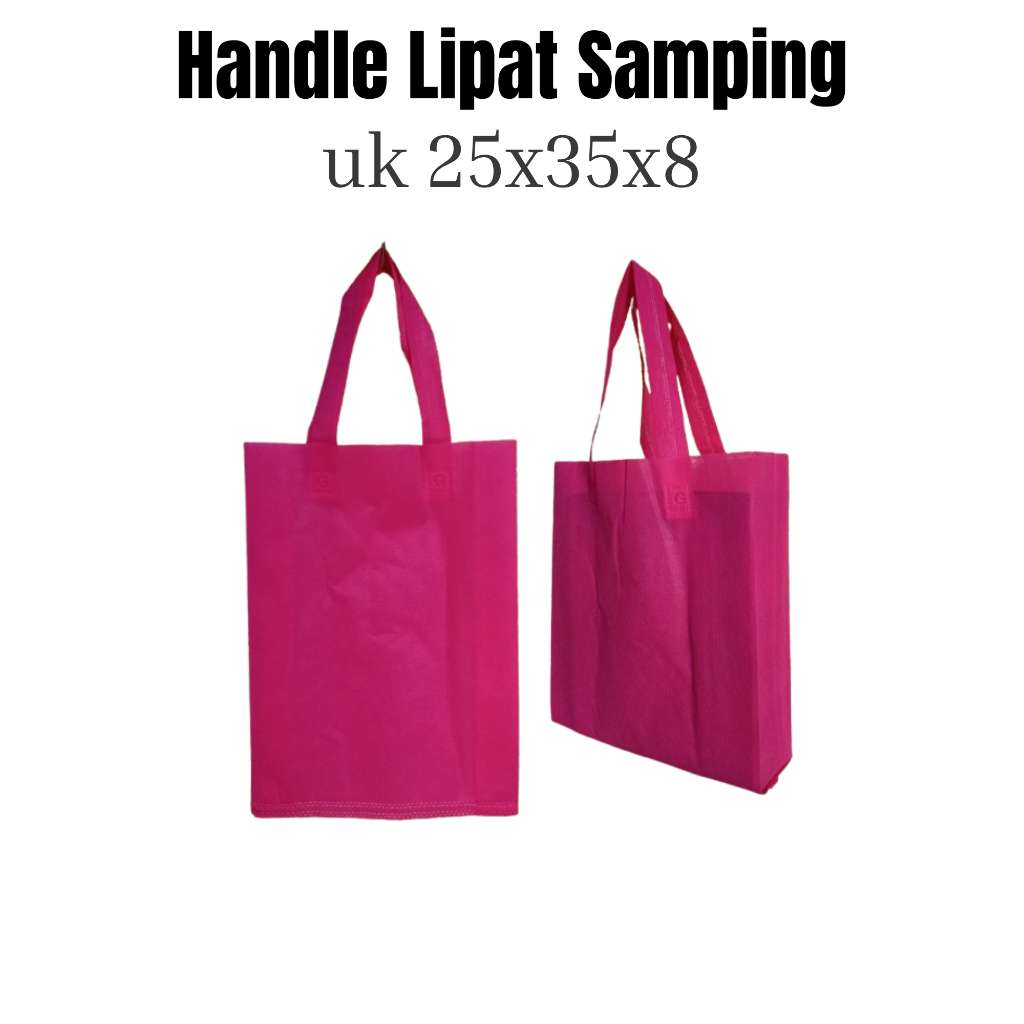 isi 12 pis Tas Belanja Ekonomis Goodiebag Spunbond 25x35 Tas Souvenier/Hajatan
