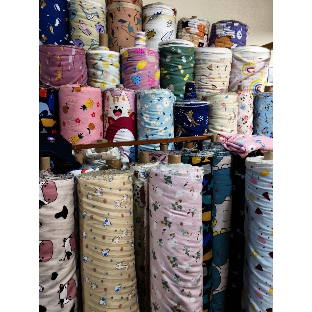 kain katun rayon / rayon premium motif kerakter / rayon motif anak anak / rayon motif bunga keceil /