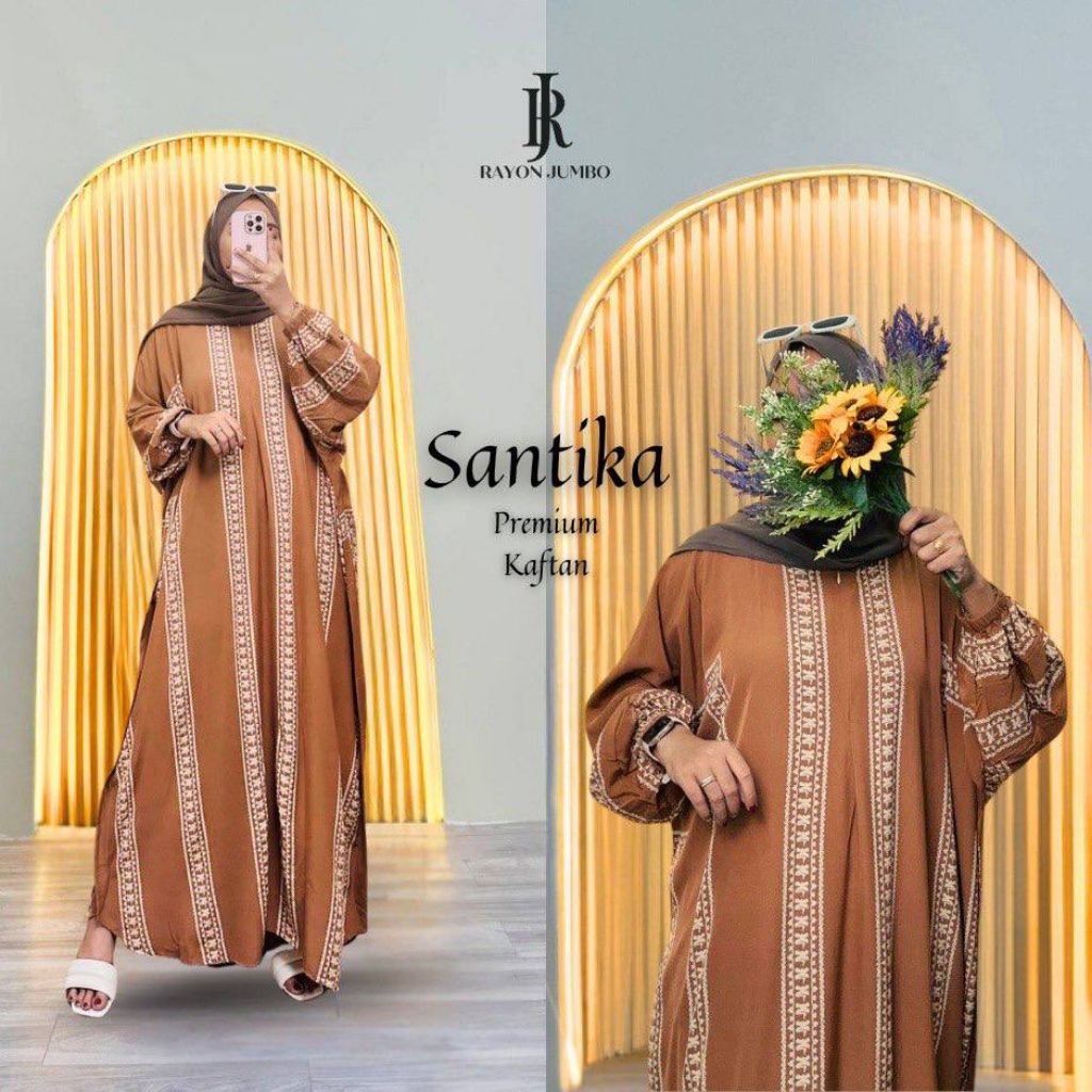 Kaftan Lowo Gamis Homedress Daster Busui Resleting Depan Lengan Panjang Bahan Rayon Adem Ukuran Alls