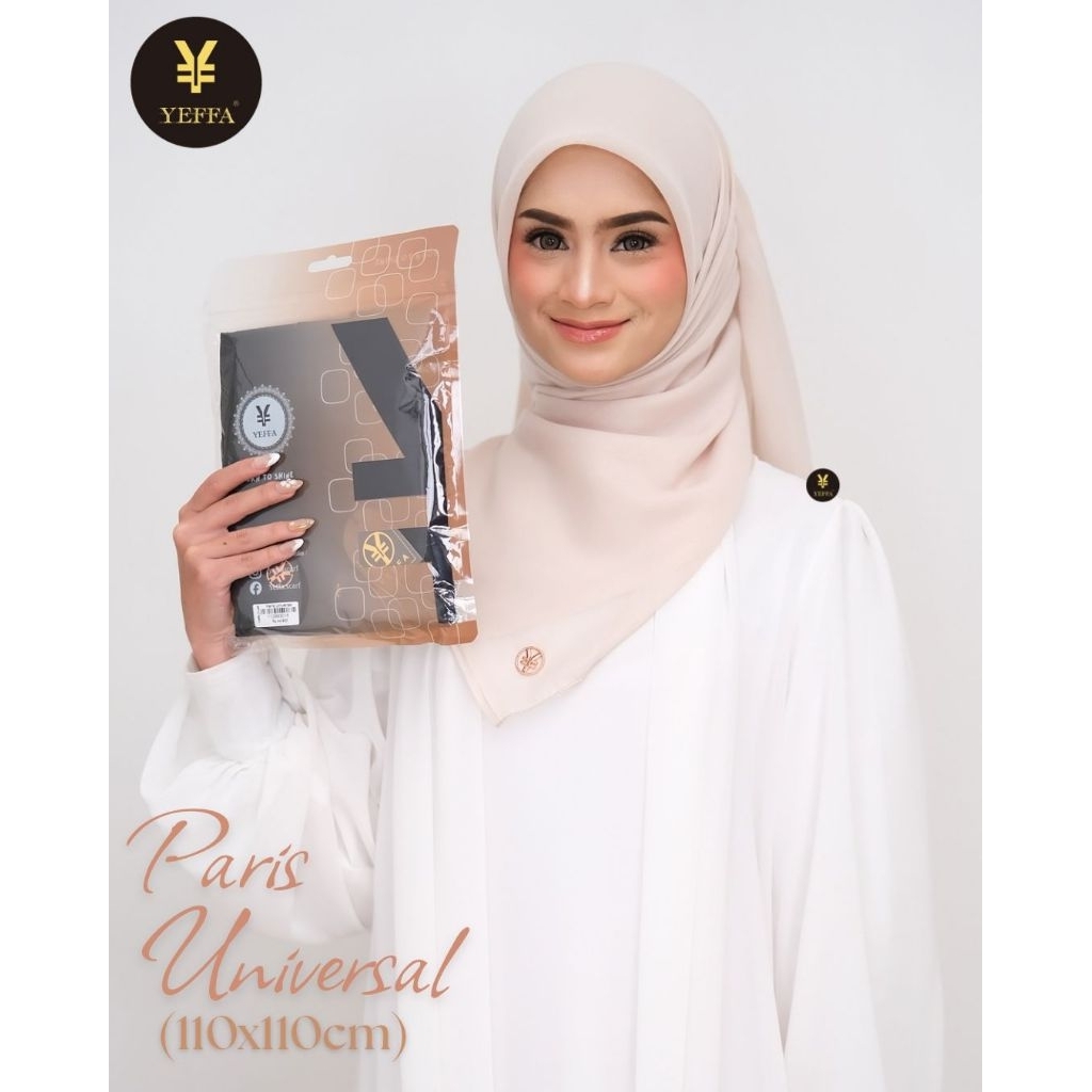 hijab segi empat paris universal yeffa dapat 10 pcs