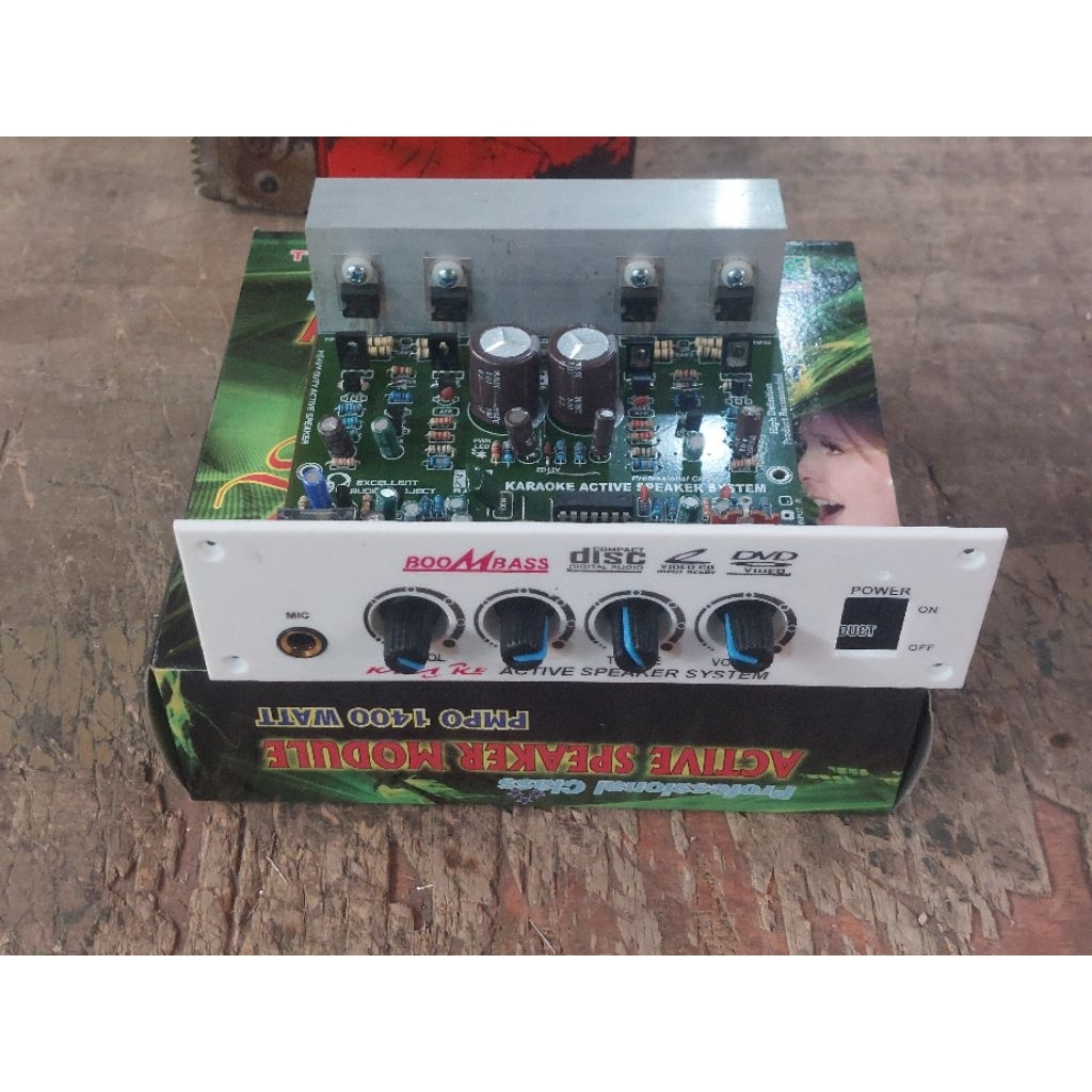 Kit Aktif Speaker Stereo TIP41 TIP42 Plus Mic Karaoke Serra