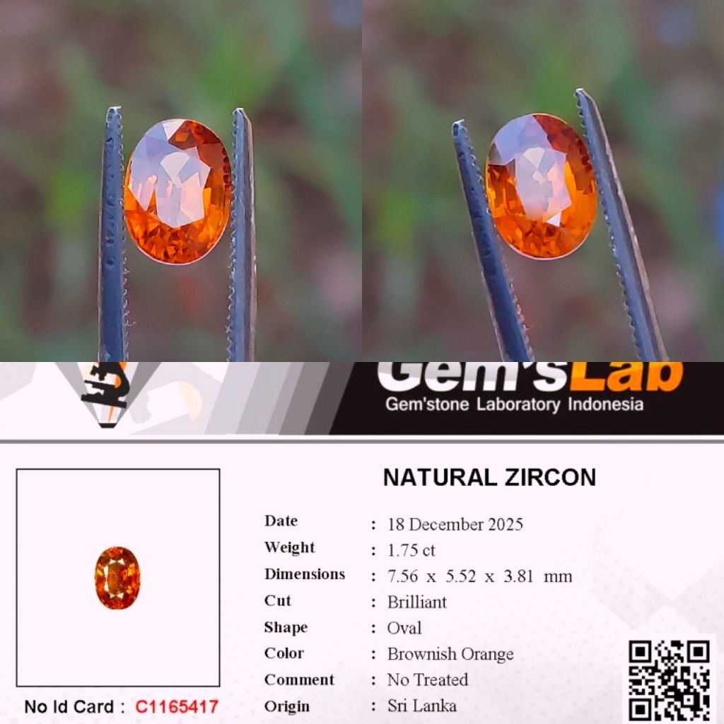 Natural batu permata zircon KD.Z.33