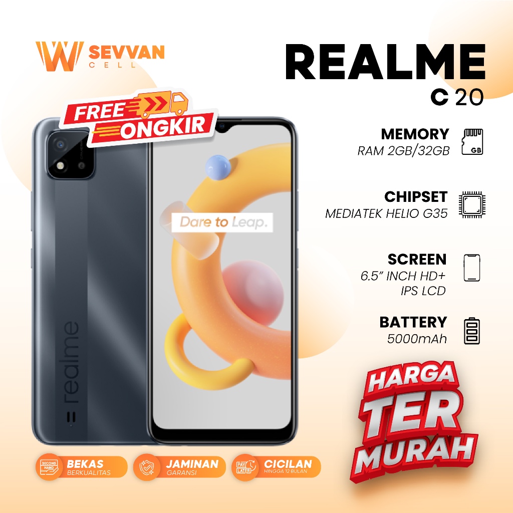 Handphone Realme C20 Ram 2 32 GB