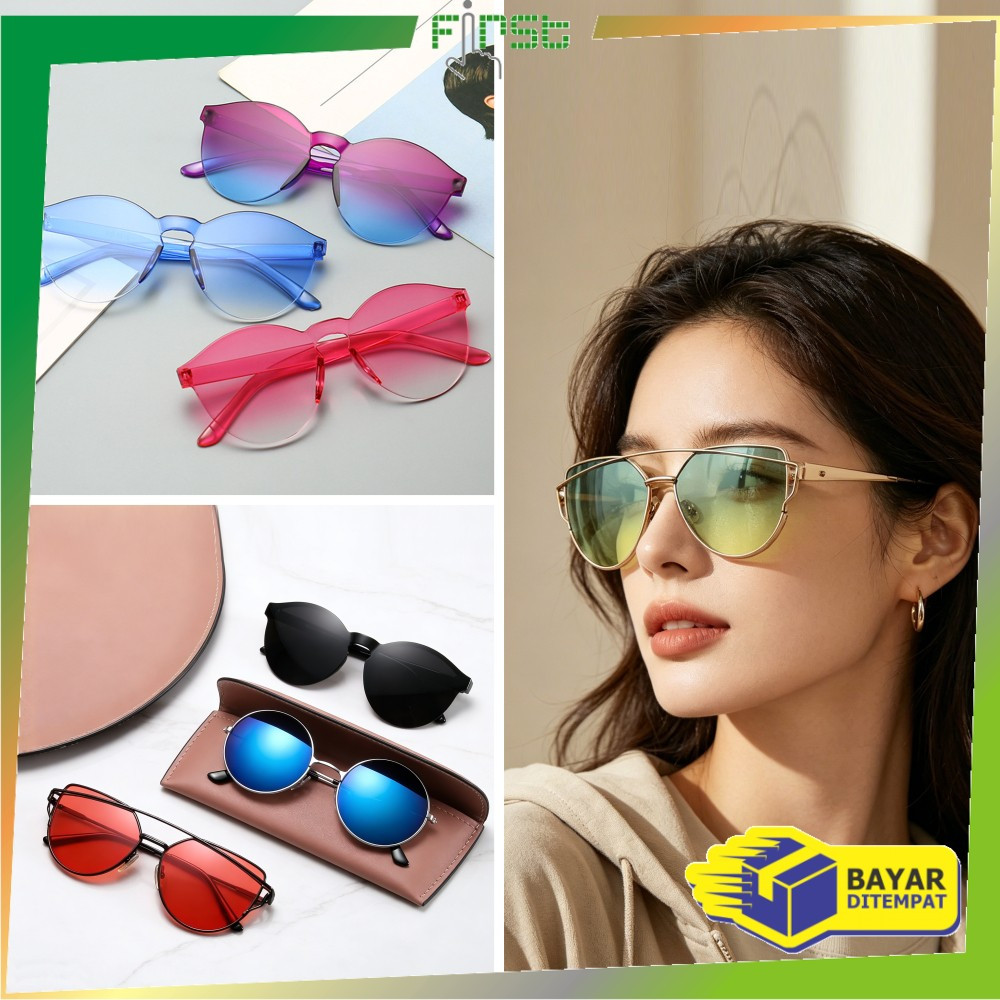 FH-C93-95 Kacamata Fashion Wanita Kekinian  / Kacamata Transparan / Kaca mata Bulat Boboho