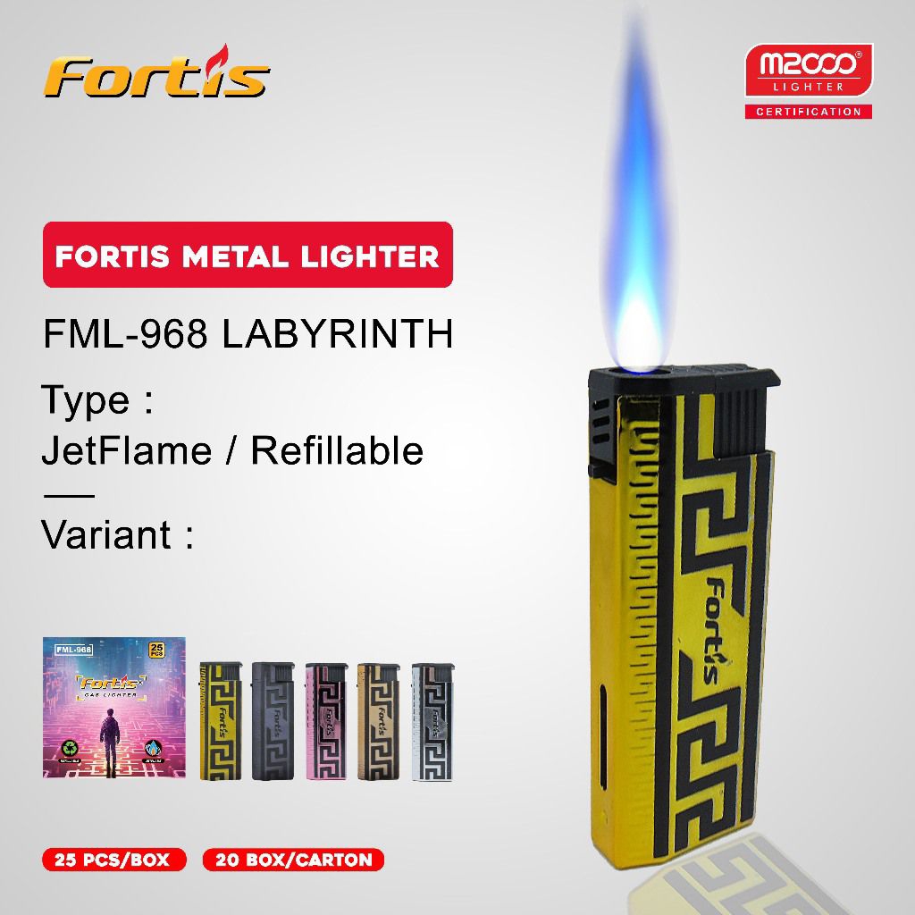 Korek Api Bara Fortis Labyrinth / Korek Gas Unik Fortis Api Bara Bisa Isi Ulang
