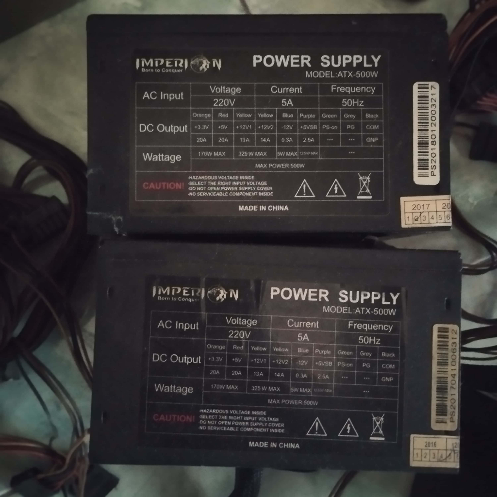 PSU power supply powersupply komputer pc second 380w 500w 550w 380 500 550 watt