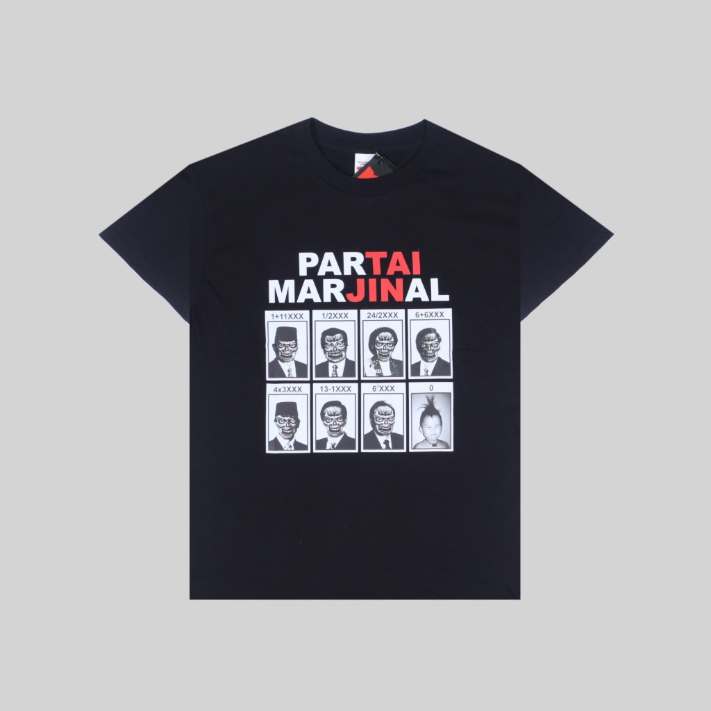 Tshirt MARJINAL - PARTAI MARJINAL | Kaos Band Reguler Original Merchandise