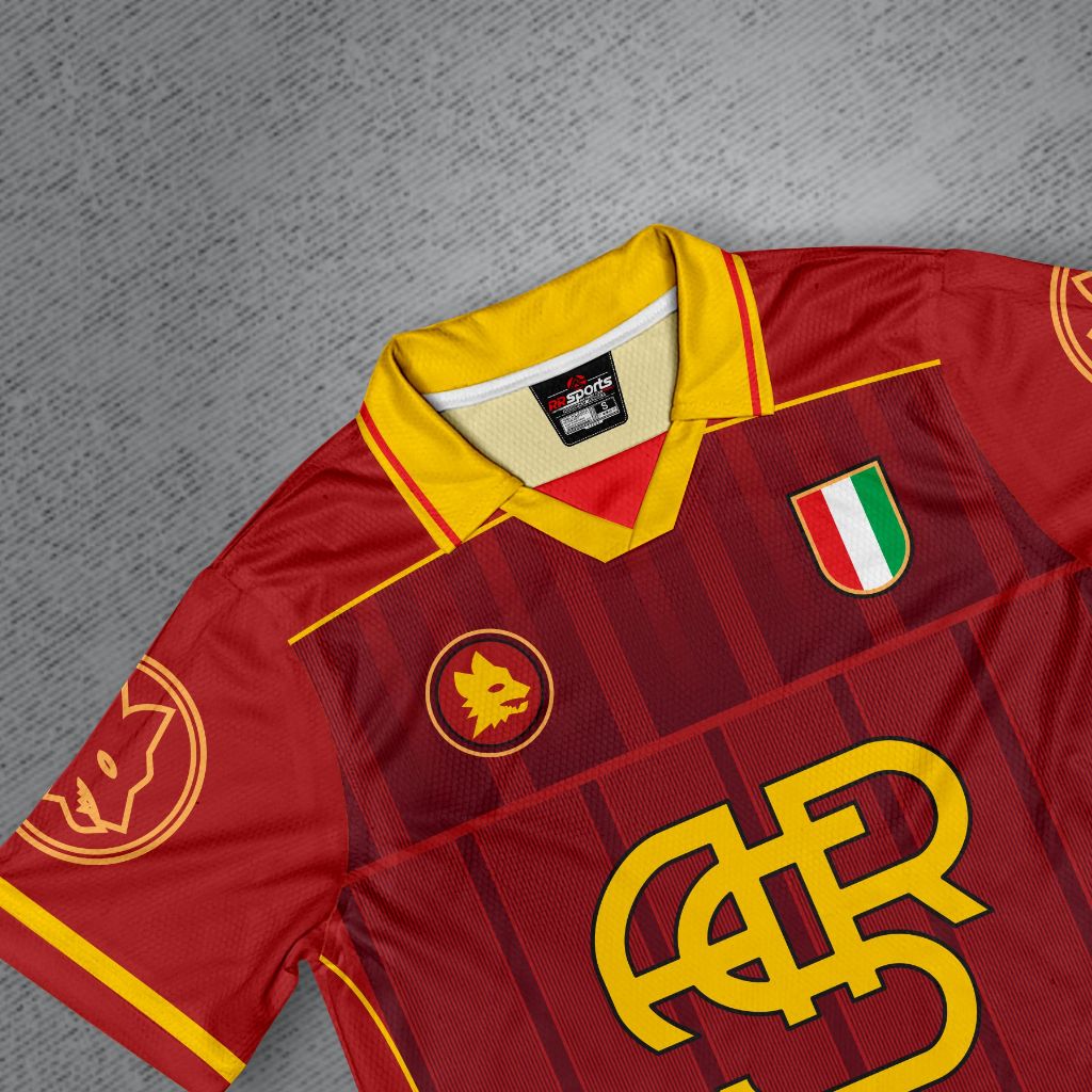 RHEI JERSEY AS ROMA VINTAGE // JERSEY RETRO CLASIC // FULL PRINTING