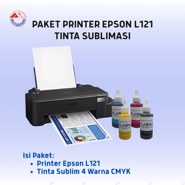 Printer Epson L121 A4 Tinta Sublim Sublimasi
