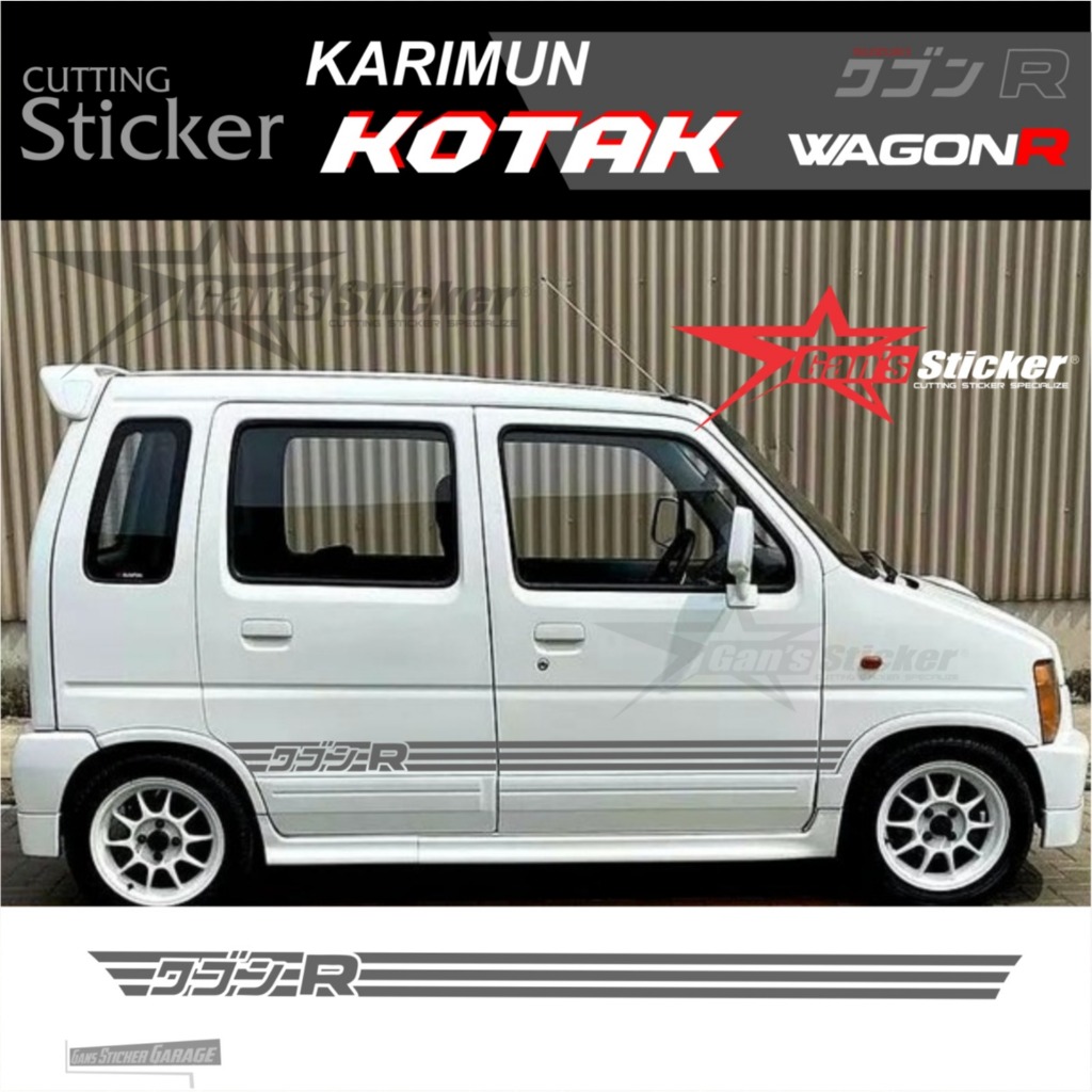 Cutting Sticker Suzuki Karimun Kotak WagonR Aksesoris Sticker Pintu Mobil Karimun Kotak
