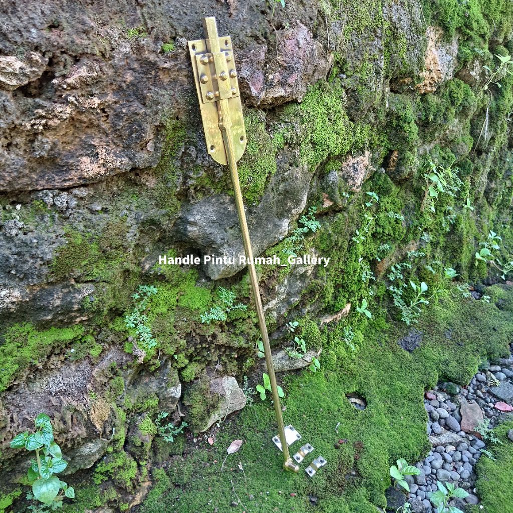Grendel Pintu Batavia Slot Pintu Gembok Pintu Rumah Kuningan Polishedbrass Warna Gold Panjang 20 cm 