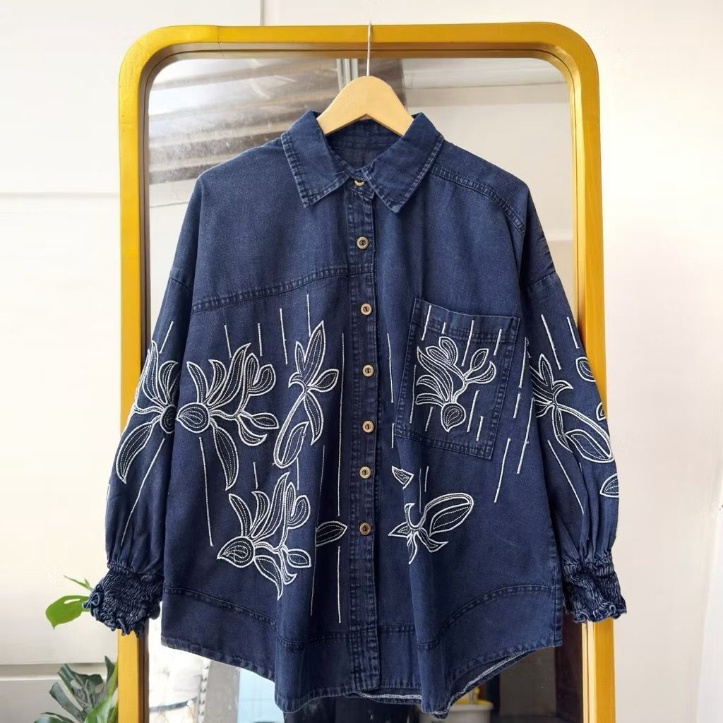 Pamela Jeans Oversized Bordir Premium