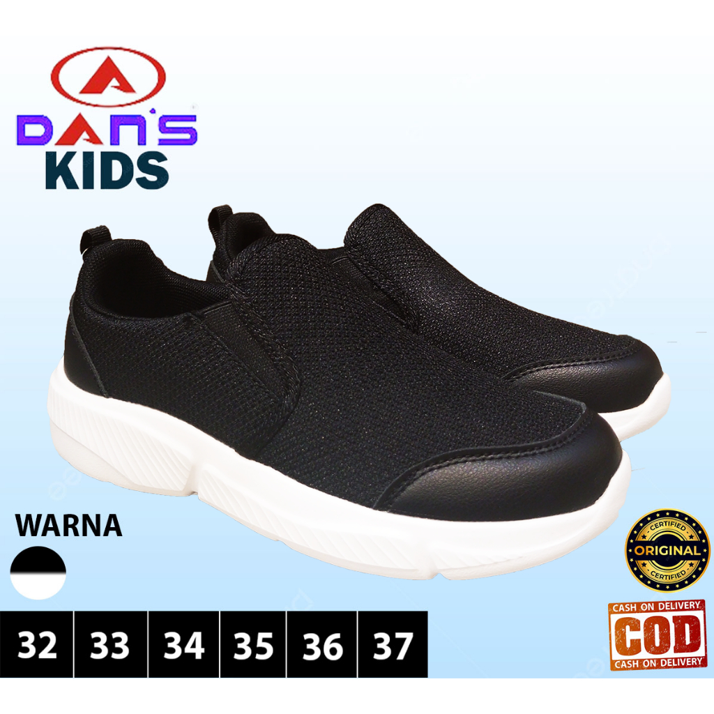 DANS Sepatu Slip On Sekolah impor Casual Impor phylon ringan Anak Unisex perempuan laki original