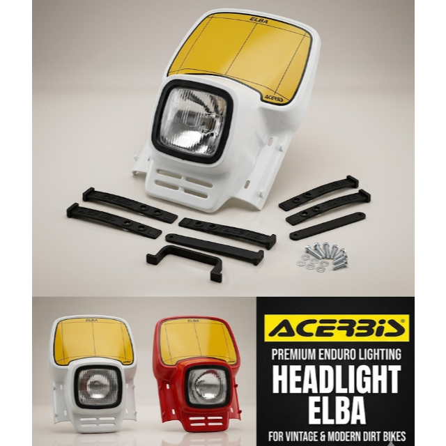 Headlamp Lampu Depan Acerbis Elba Vintage Enduro Trail Klasik KLX CRF WR 155