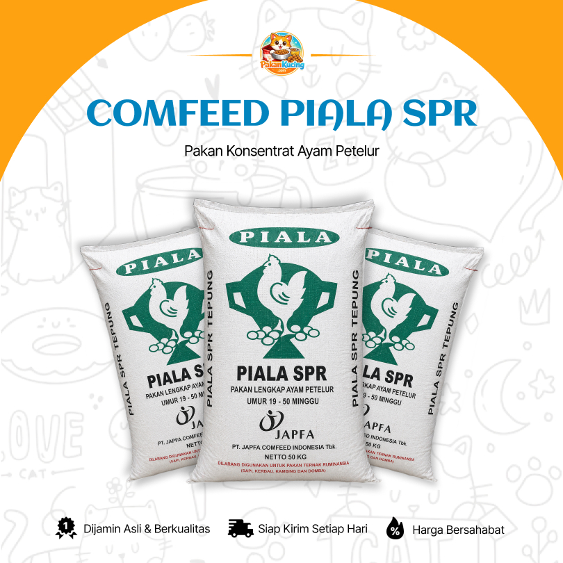 Comfeed PIALA SPR TEPUNG – Pakan Lengkap Ayam Petelur Umur 19–50 Minggu | 20 KG - 50 KG | JAPFA Comf