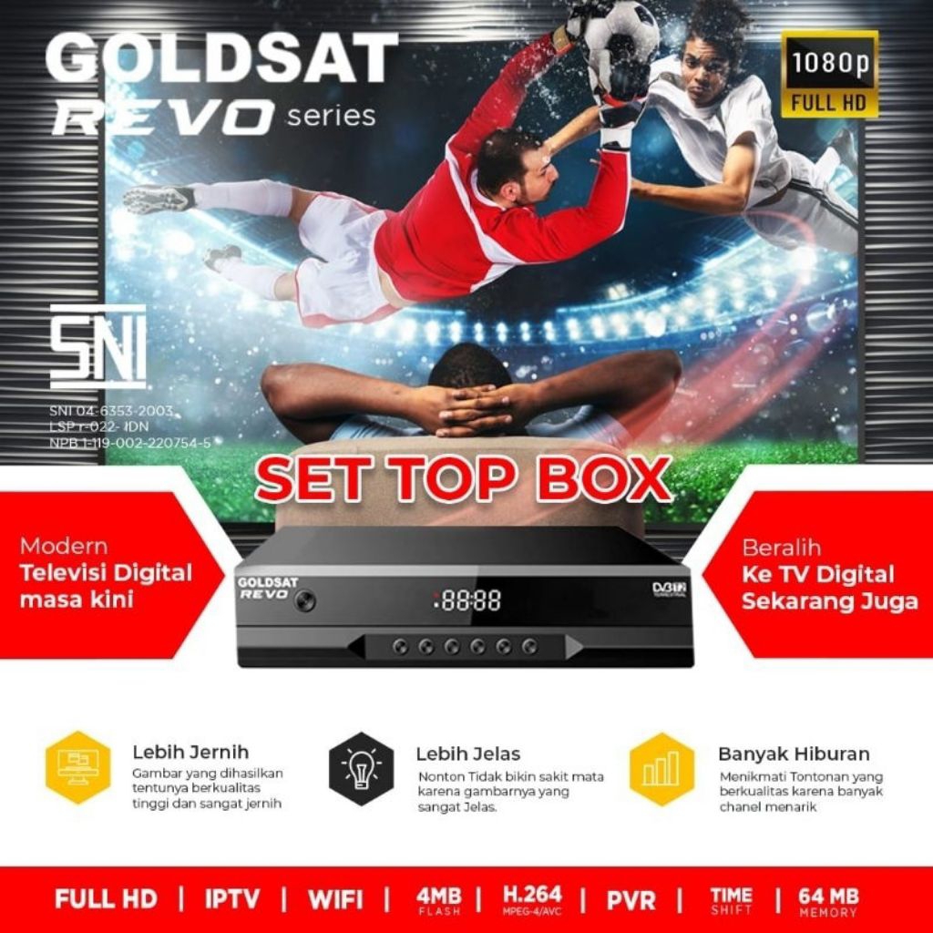 SET TOP BOX GOLDSAT REVO STB DVBT2