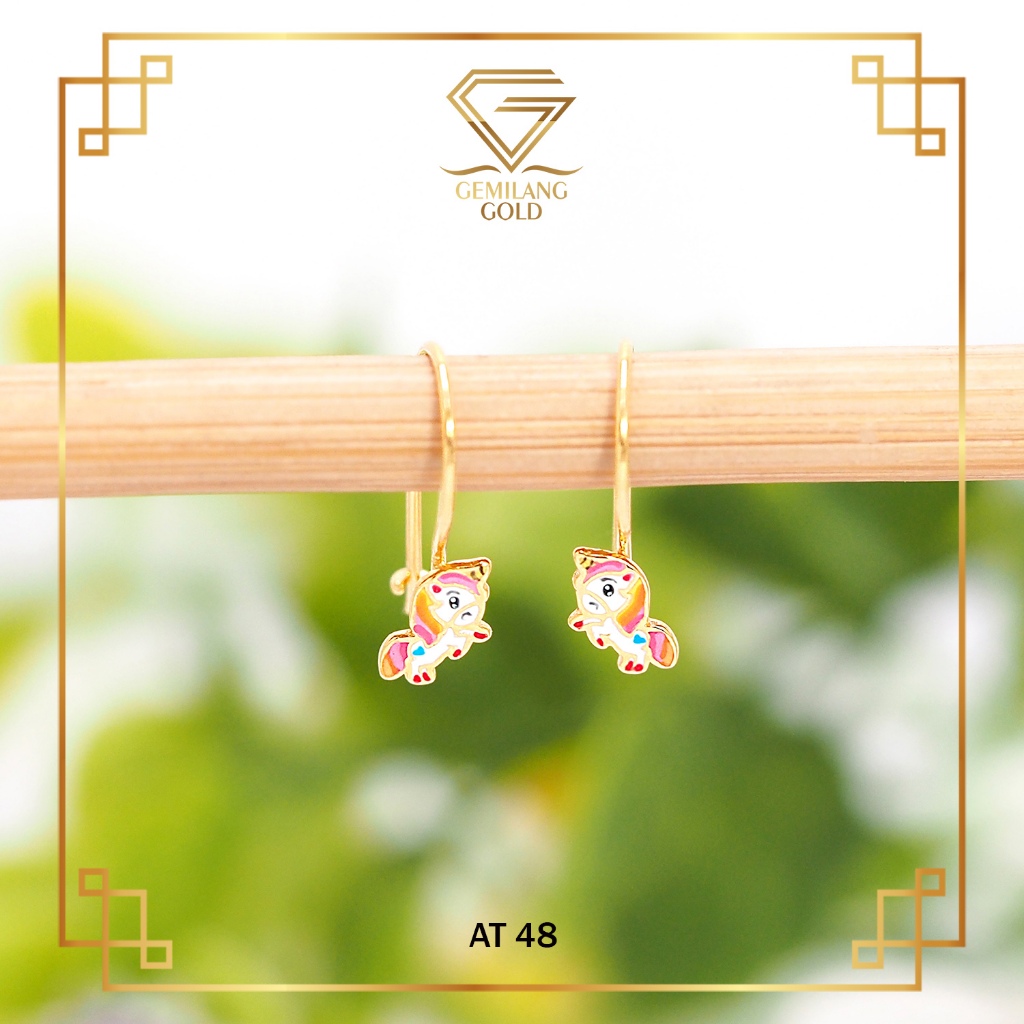 Anting Emas Anak Baby New Born Kadar 16K/700 Gemilang Gold ID (AT 48)