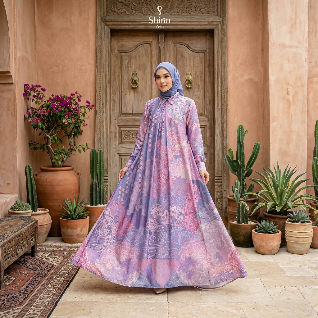 Shirin Zein - Gamis Etnik Motif Batik Mewah Elegan Dress Terbaru Series Lasem
