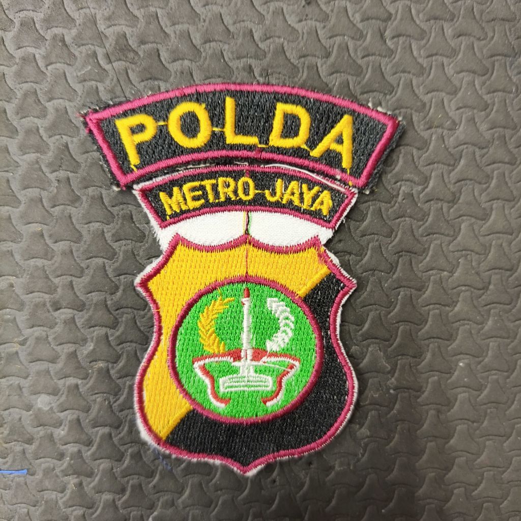 Logo Bordir TImbul Polda dan Metro Jaya / Logo Timbul Polda Metro Jaya / Bordir Logo Timbul Polda Me