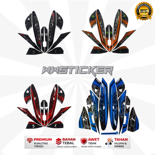 Striping Mio J Tahun 2014 - 2015 | Cutting Sticker Motor | Warna Tajam Tidak Mudah Pudar