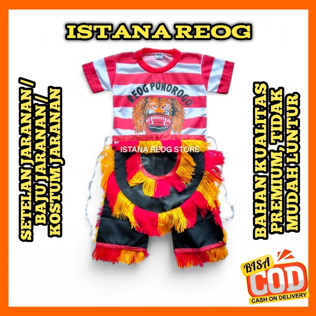 SETELAN JARANAN ANAK / BAJU JARANAN ANAK / KOSTUM JARANAN ANAK / SET JARANAN ANAK