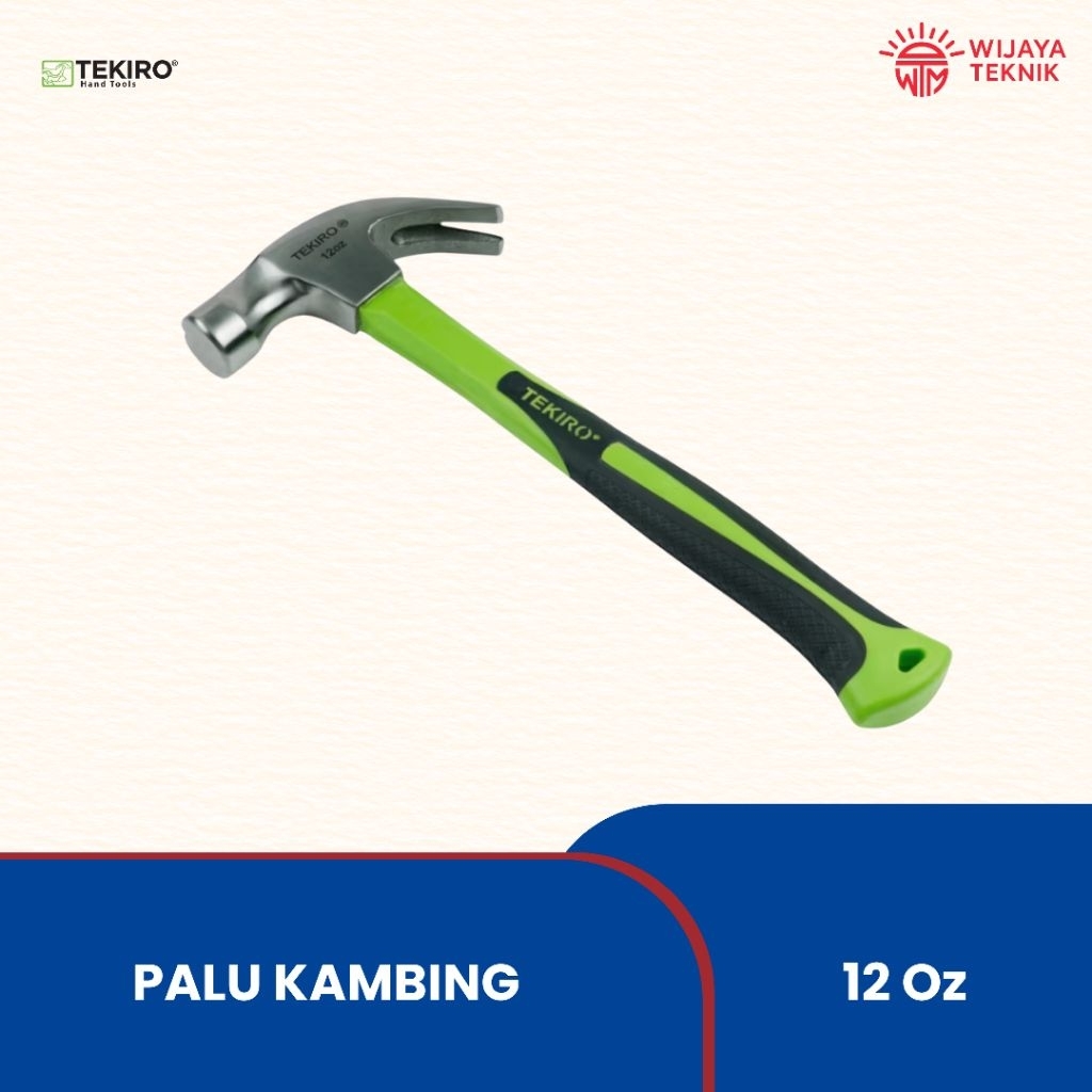 Tekiro Palu Kambing 12 Oz Claw Hammer Gagang Palu Besi Martil