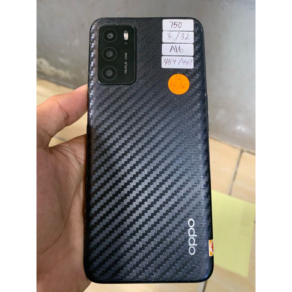 hp second siap pakai Oppo A16 ram 3/32