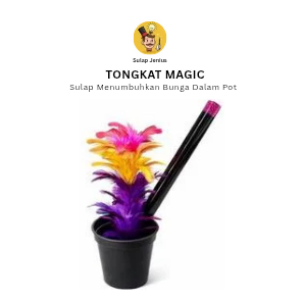 Alat Sulap Tongkat Magic Menjadi Bunga Sulap Botani Wand to Flower Alat Sulap Anak Anak Magic