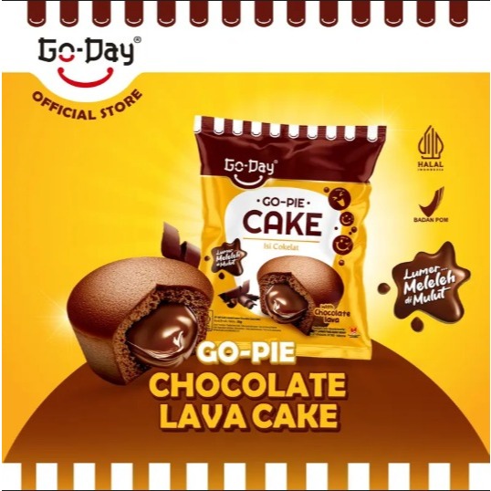 Go-Day Cake Keik Cokelat Isi Cokelat Lava (Chocolate Lava Choco Cake) 35 gr