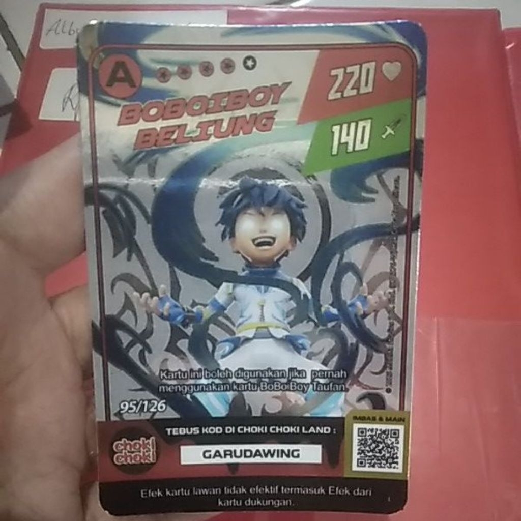 kartu boboiboy monsta galaxy card boboiboy beliung 95/126