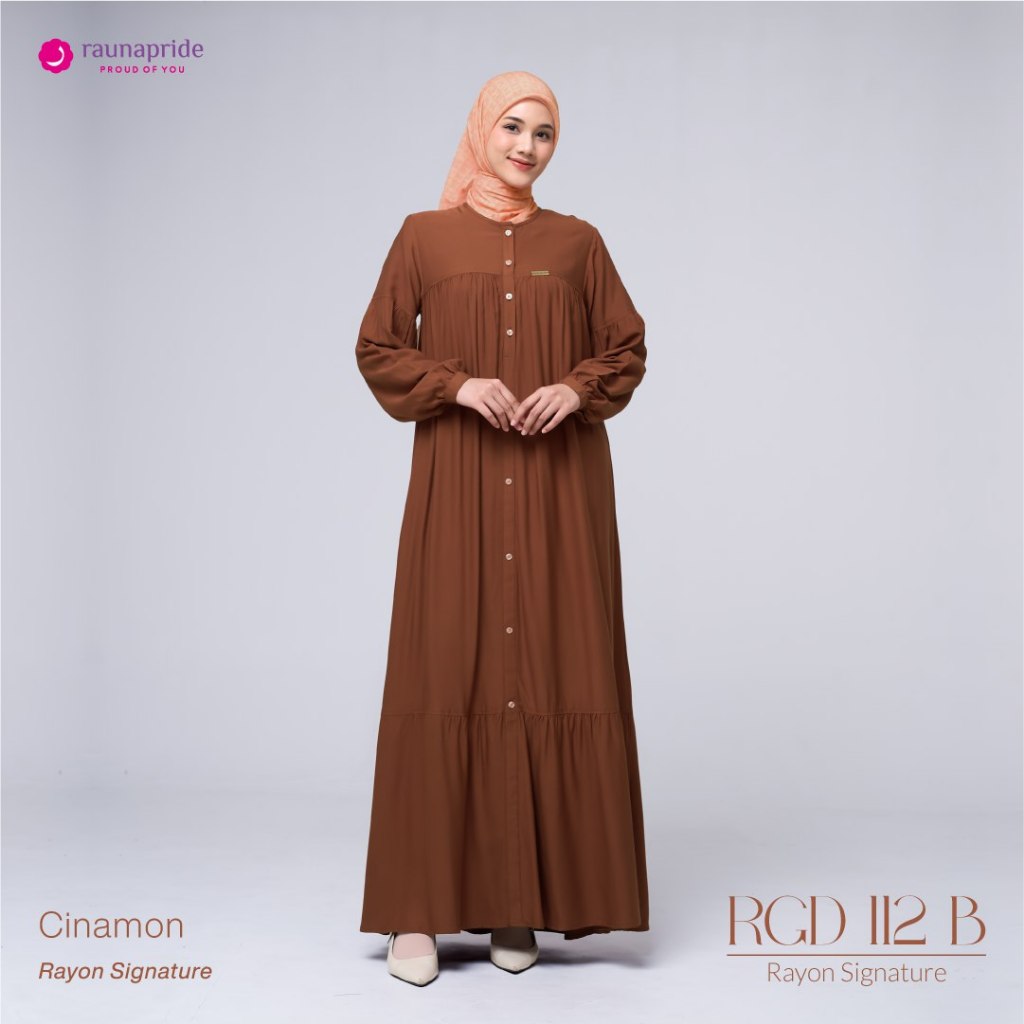 RGD 112 CINNAMON BY RAUNA/GAMIS WANITA/GAMIS KEKINIAN/GAMIS DAILY/GAMIS SERAGAM/GAMIS MURAH/RAUNA/RA