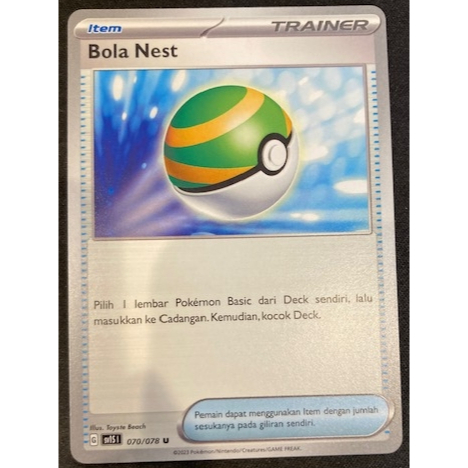 Kartu Koleksi TCG Pokemon Bola Nest 070/078