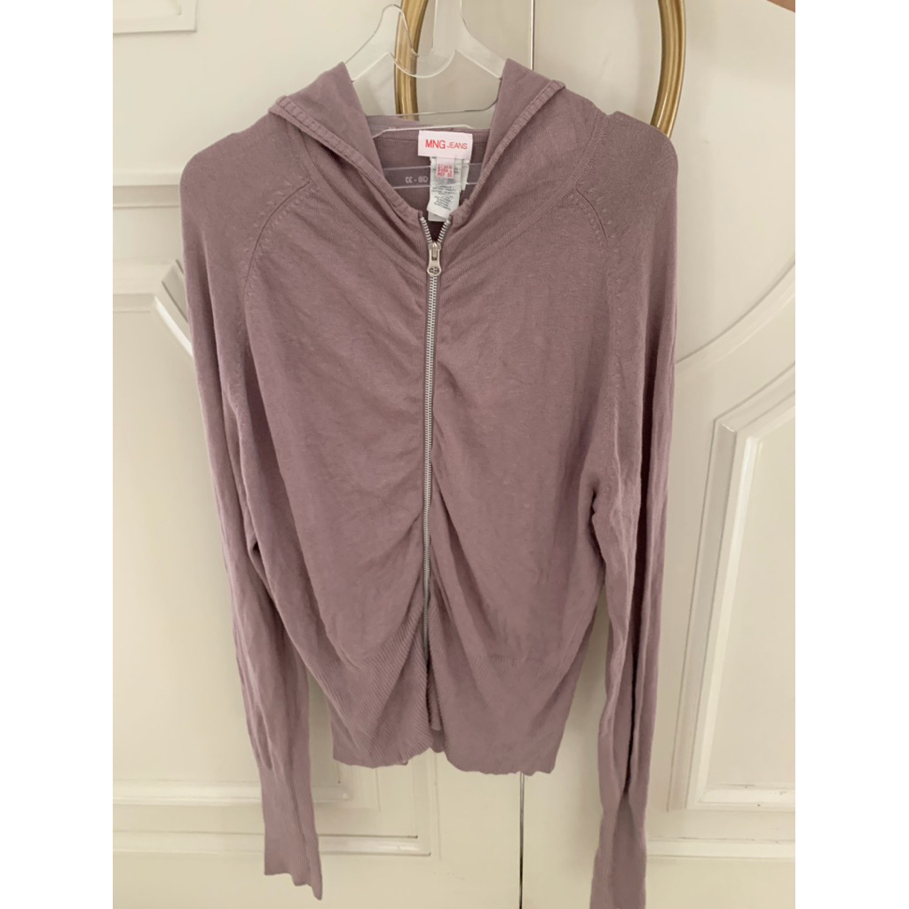 mango jeans jaket hoodie wanita dark purple mng jacket mango basic wanita