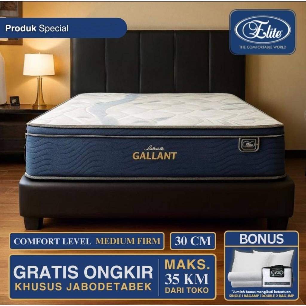 Kasur Springbed Elite Galant Semi Orthopedic Grand Galant Plushtop