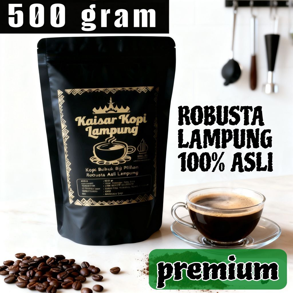 Kopi Robusta Lampung 500gram premium kopi kaisar lampung
