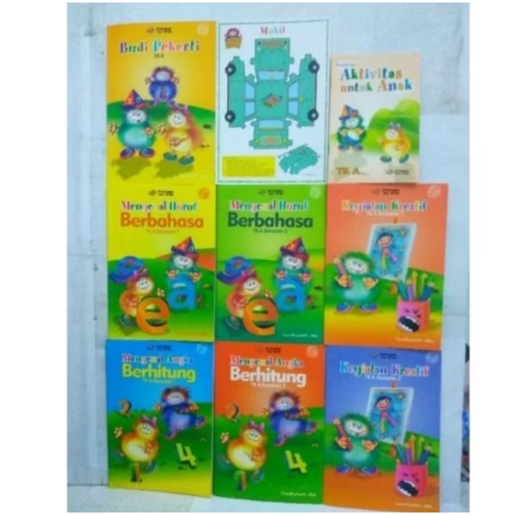 PAKET BUKU TK A  ERLANGGA ISI 7 BUKU