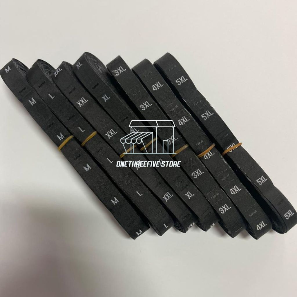 LABEL SIZE BORDIR WOVEN HITAM