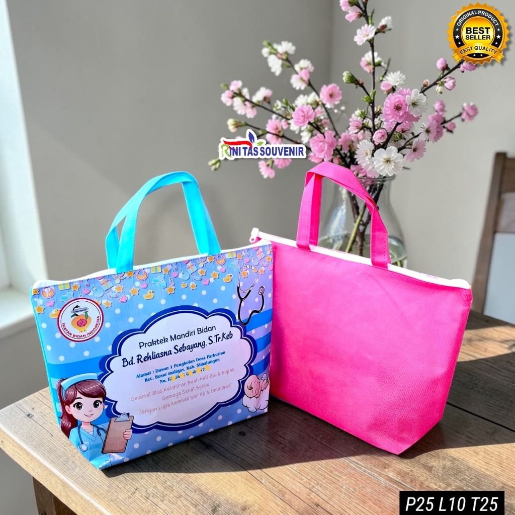 tas resleting trapesium bidan tas partus bidan tas resleting bidan