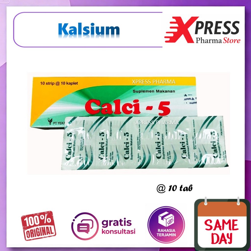 XPRESS ! CALCI-5 Kalsium STRIP Vitamin Tablet Calci5 Calci 5 Kalk Cal-95 Calsi Calci 5 Calsi5
