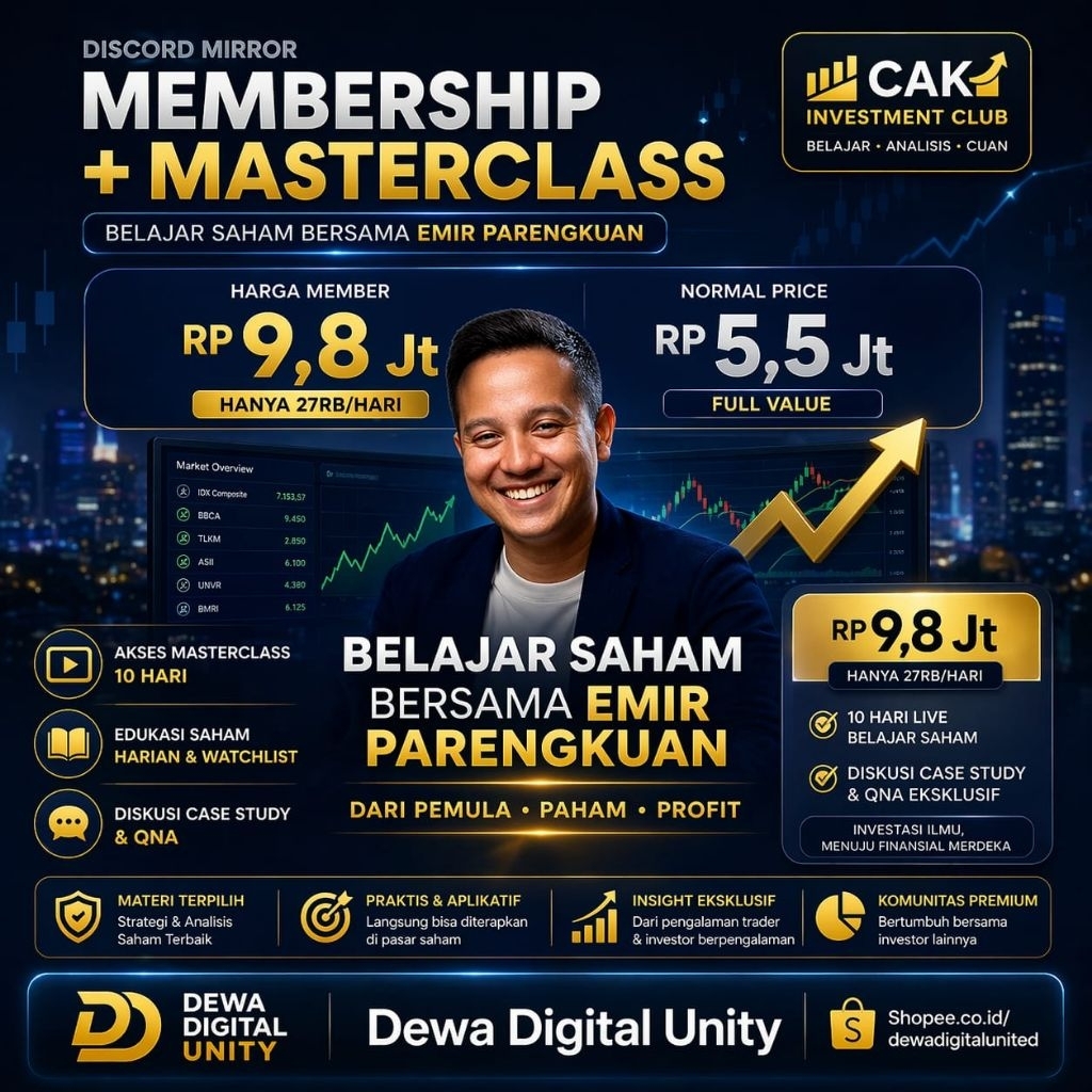 DISCORD MIRROR CAK INVESTMENT CLUB + MASTERCLASS SAHAM