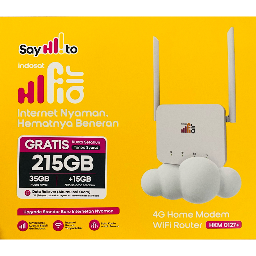 MODEM HIFI AIR INDOSAT 4G 215GB
