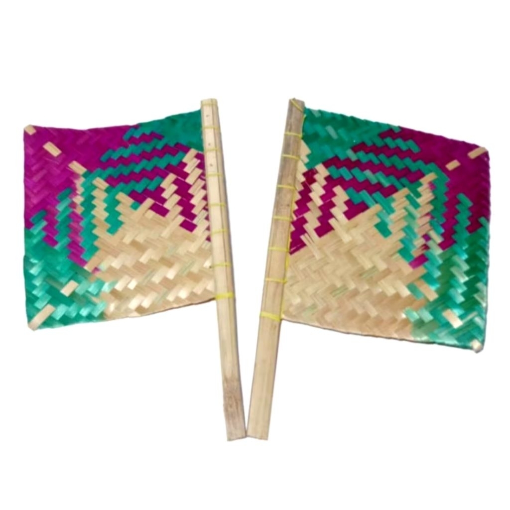 Hihid Kipas Angin Anyaman Bambu/ Kipas Tangan/ Kipas Bambu/ Kipas Bambu Tradisional/ Kipas Sate Desa