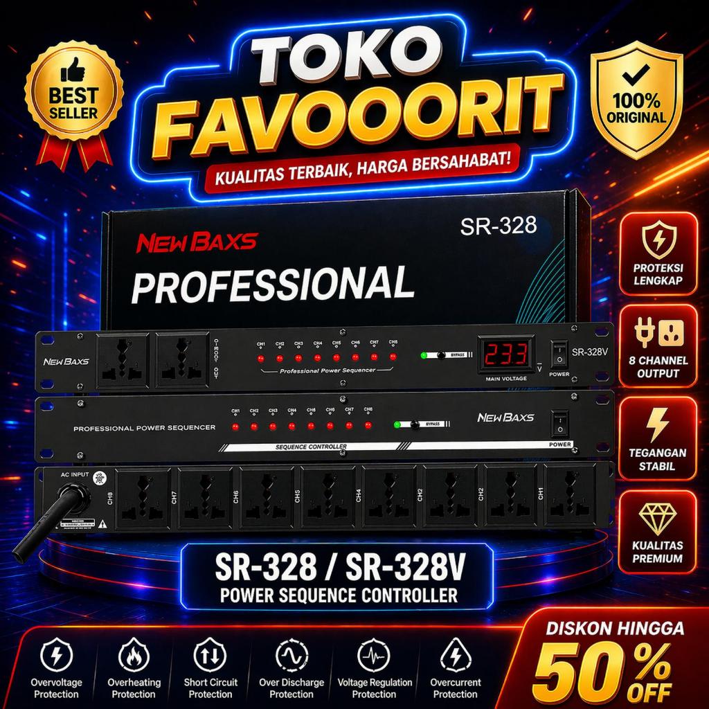 NEW BAXS Pengurus kuasa SR-328/SR-328V 8channel 40 amp power controller Audiosystem power timing is 