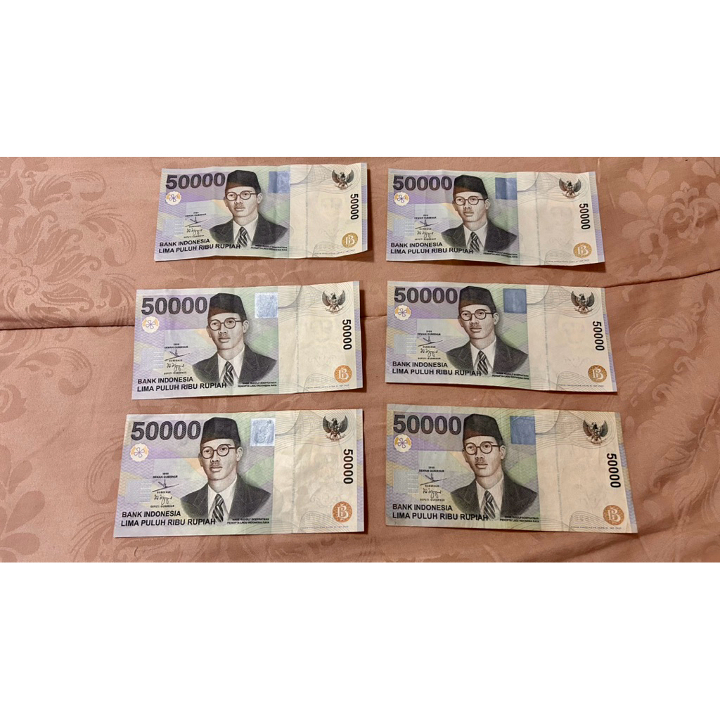 uang kuno 50.000 wr soepratman asli 100%