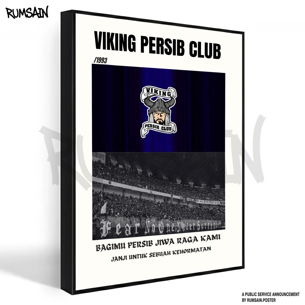 Rumsain poster - Poster viking - viking persib club - hiasan dinding - cetak poster - poster dinding