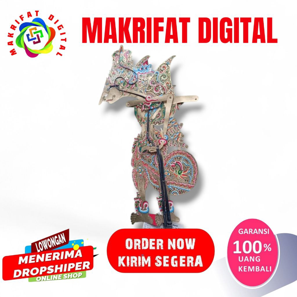 ZACK MART Wayang Kulit Asli Rama Sinta 1Set Alusan Ukuran Standar Dalang